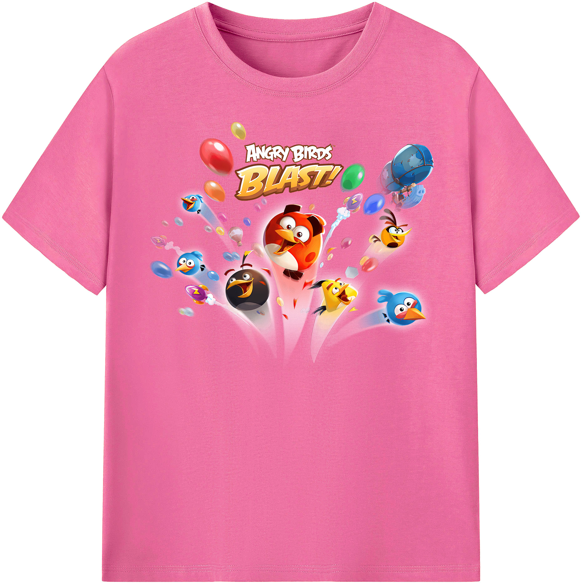 （画像用） Angry Birds アングリーバード レディースカジュアルプリントTシャツ（綿100％）